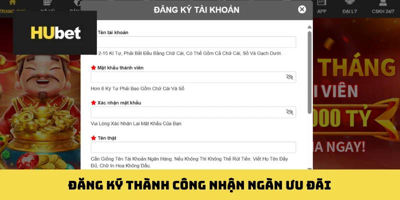 Đăng ký thành công nhận ngàn ưu đãi